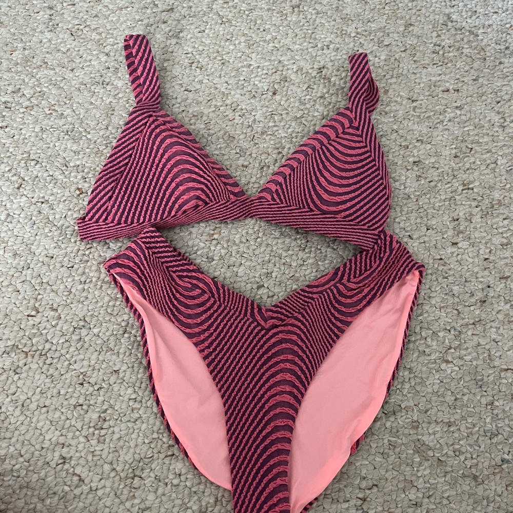 Striped Pink Bikini Set